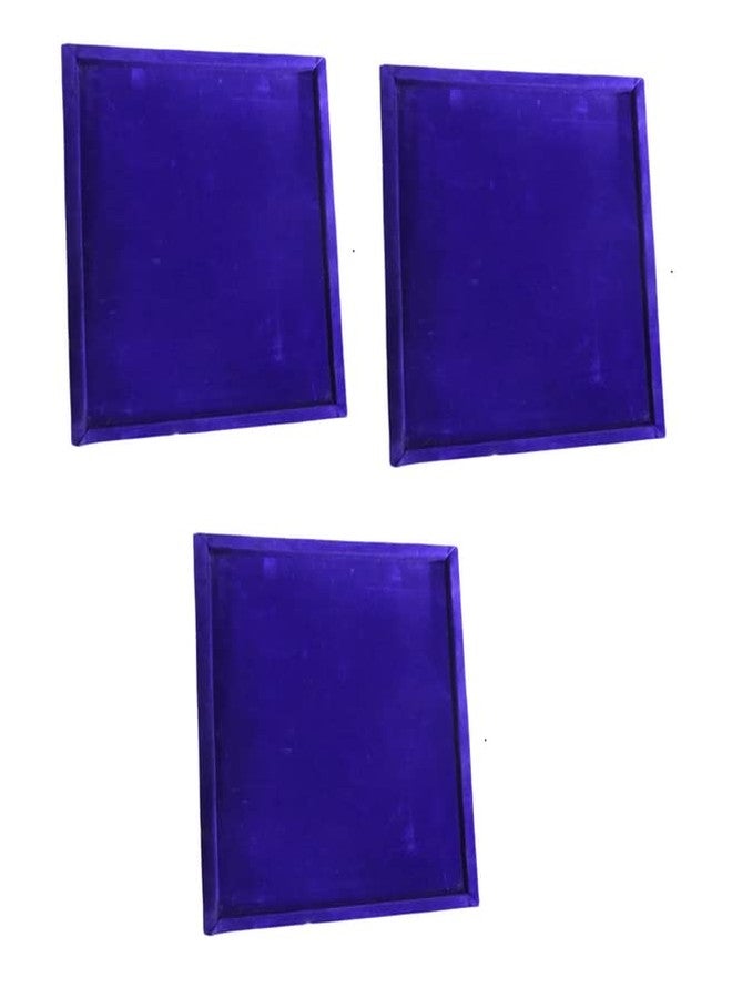 LUCKY STORE (12 x 15 inch Velvet Tray For Jewellery Display/Jewellery Display Organizer Tray For Showing Rings, Bangles, Necklace, etc. - Pack Of 3 Pieces